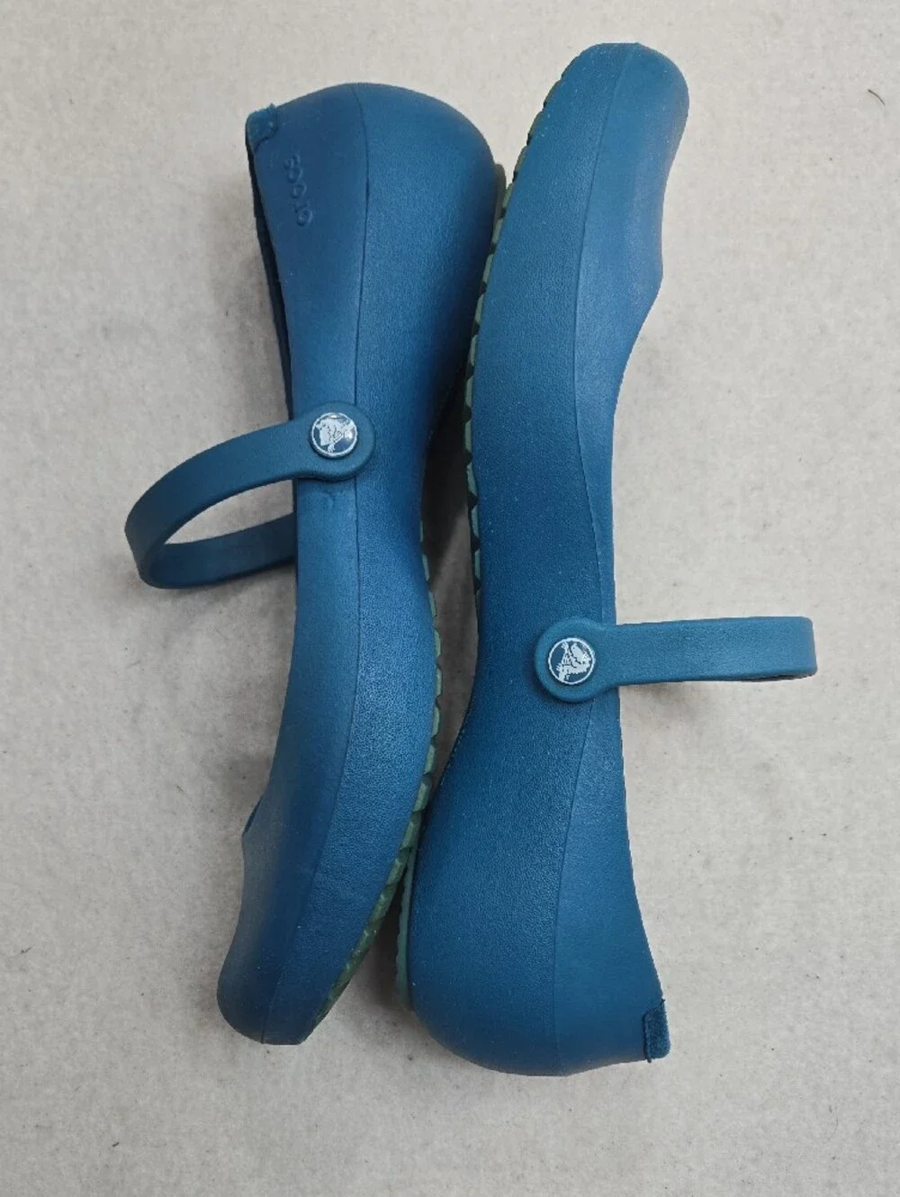 Crocs Women's Alice Mary Jane Flats in the Peacock Blue